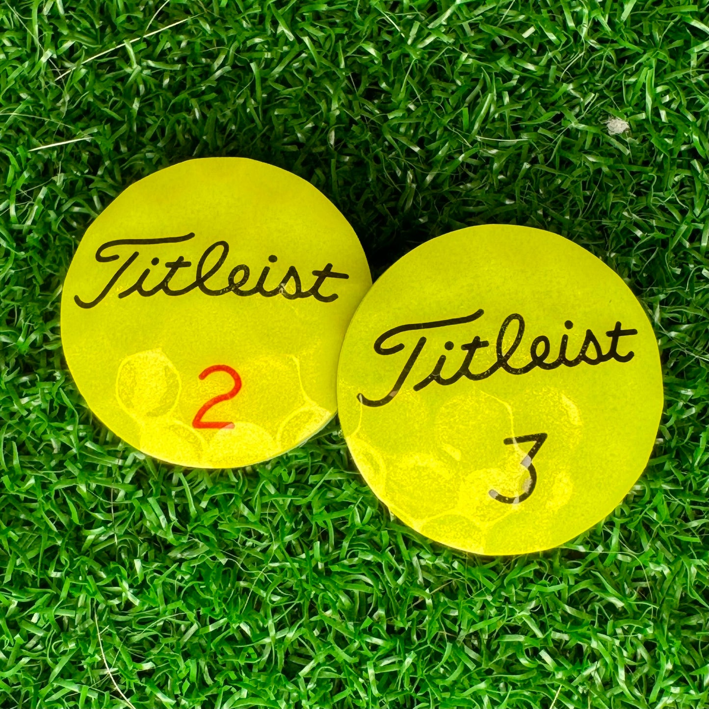 Nubbin Golf Ball Marker: Titleist - Yellow / ProV1 - GolfBallGuts