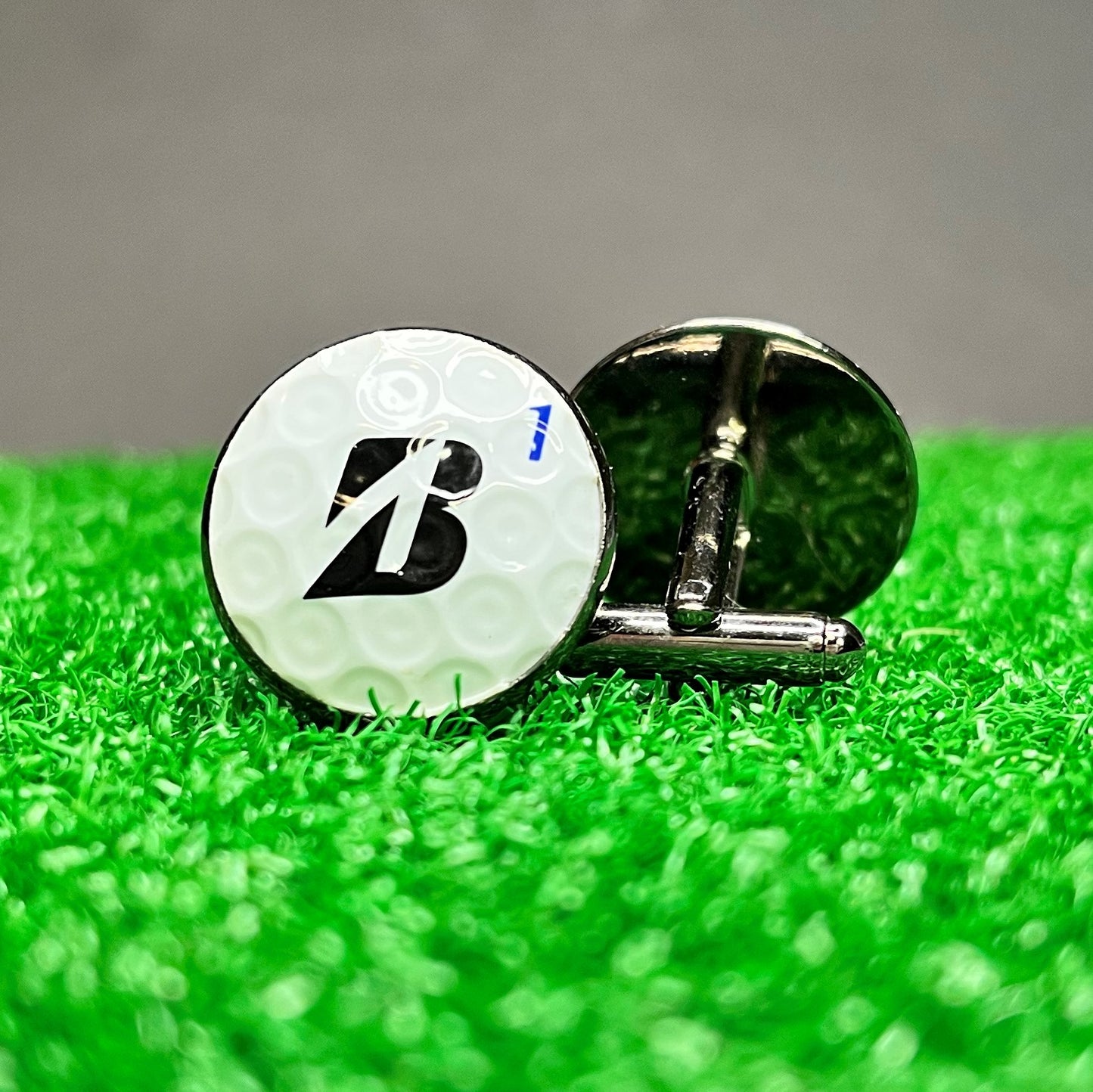 Cufflinks: Bridgestone (One Pair) - Brass - GolfBallGuts