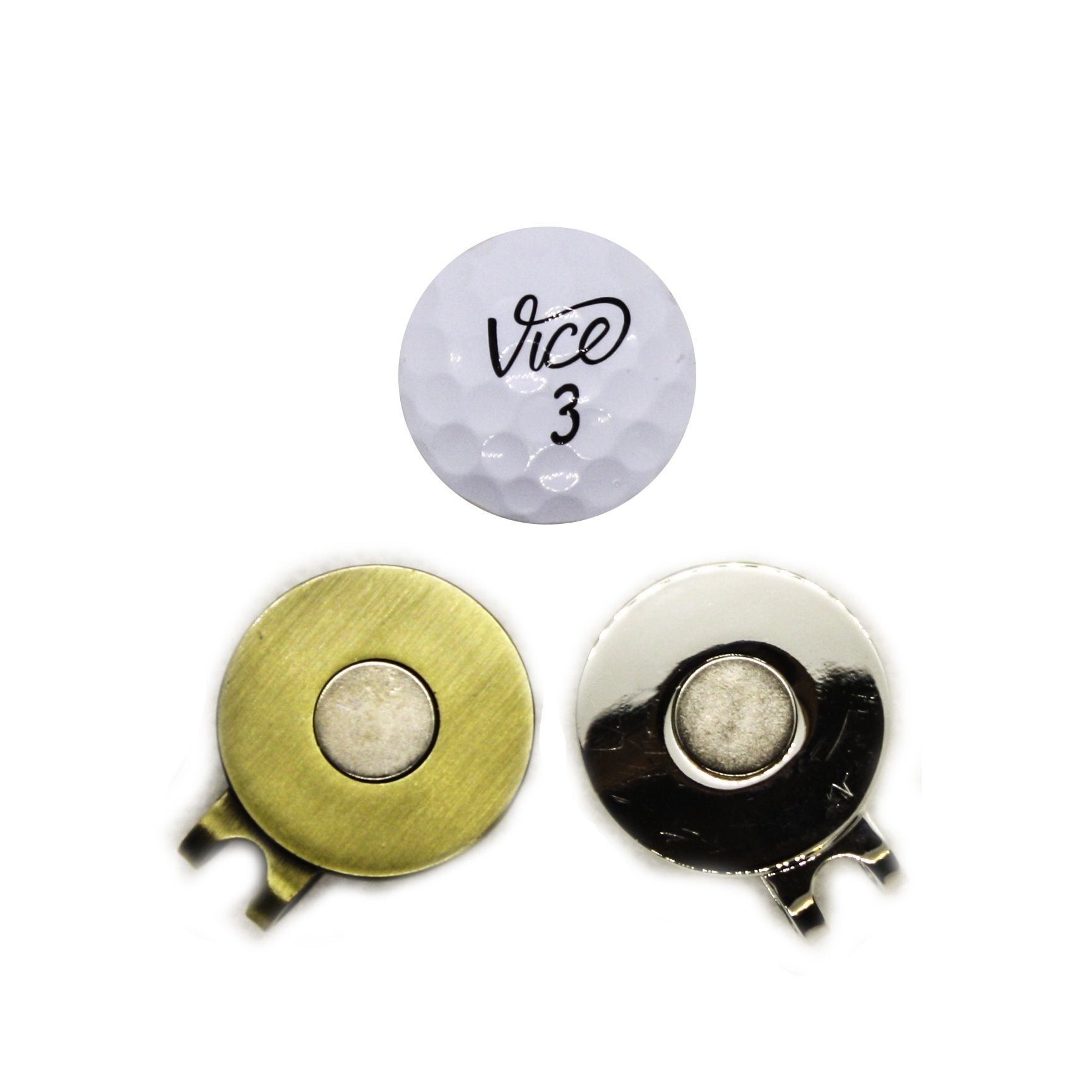 Hat Clip: Vice White - Default Title - GolfBallGuts