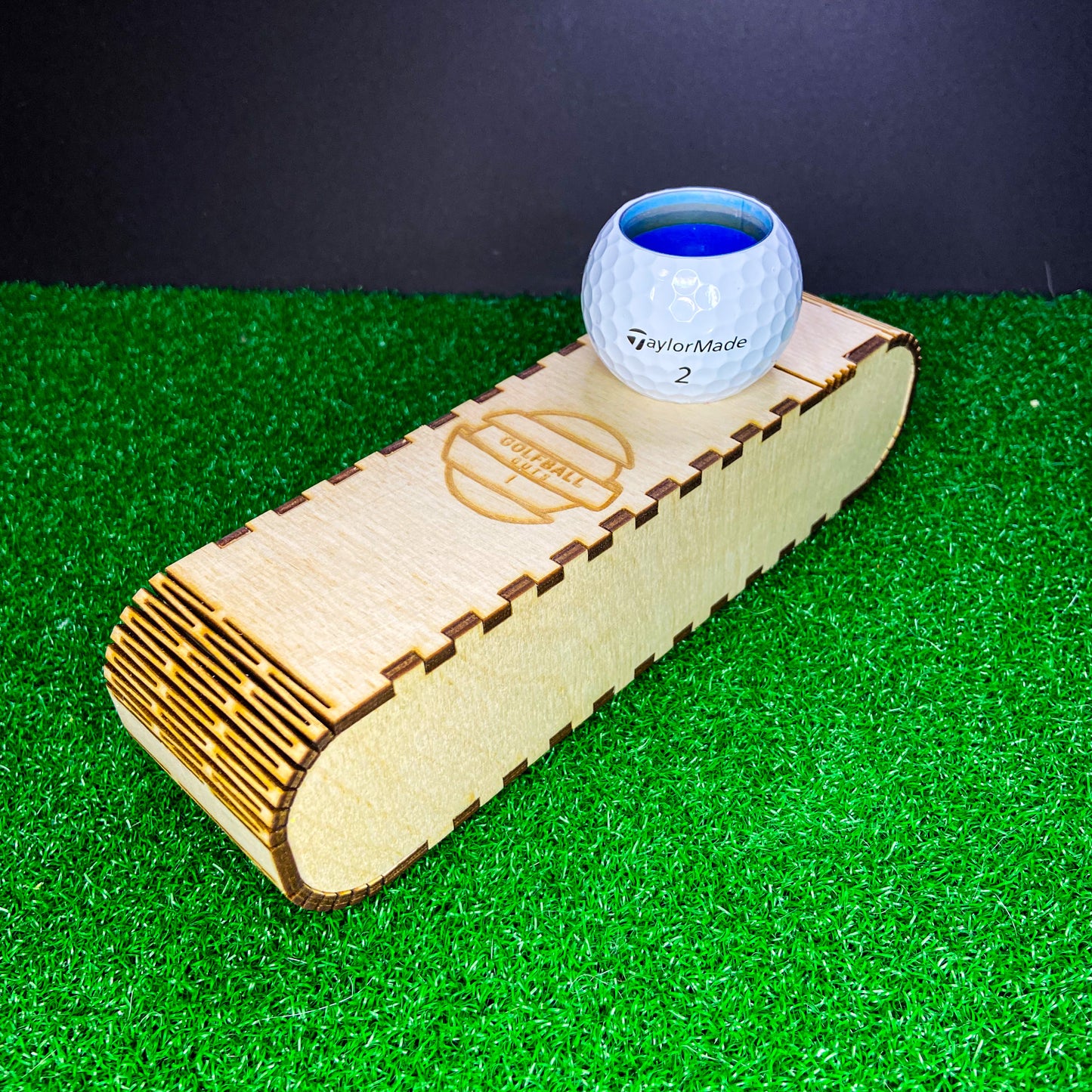1/2 Ounce Shot Glass: TaylorMade- Set of 4 with wood case - 1/2 Ounce Shot Glass: TaylorMade- Set of 4 with wood case - GolfBallGuts