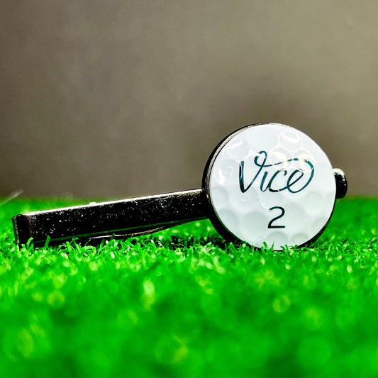 Tie Clip: Vice White - Tie Clip: Vice White - GolfBallGuts