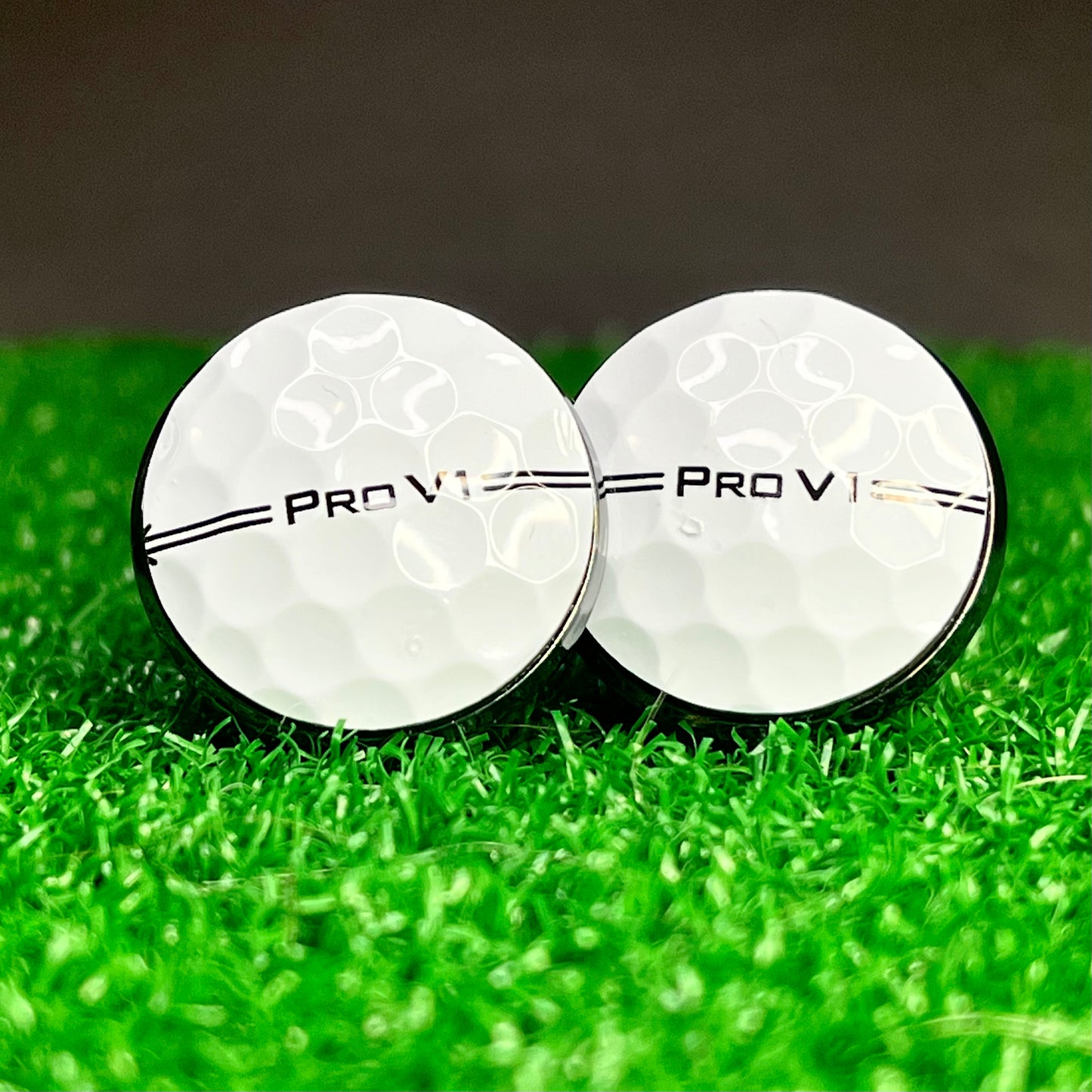 Cufflinks: Titleist Alignment Marker (One Pair) - ProV1 / Brass - GolfBallGuts