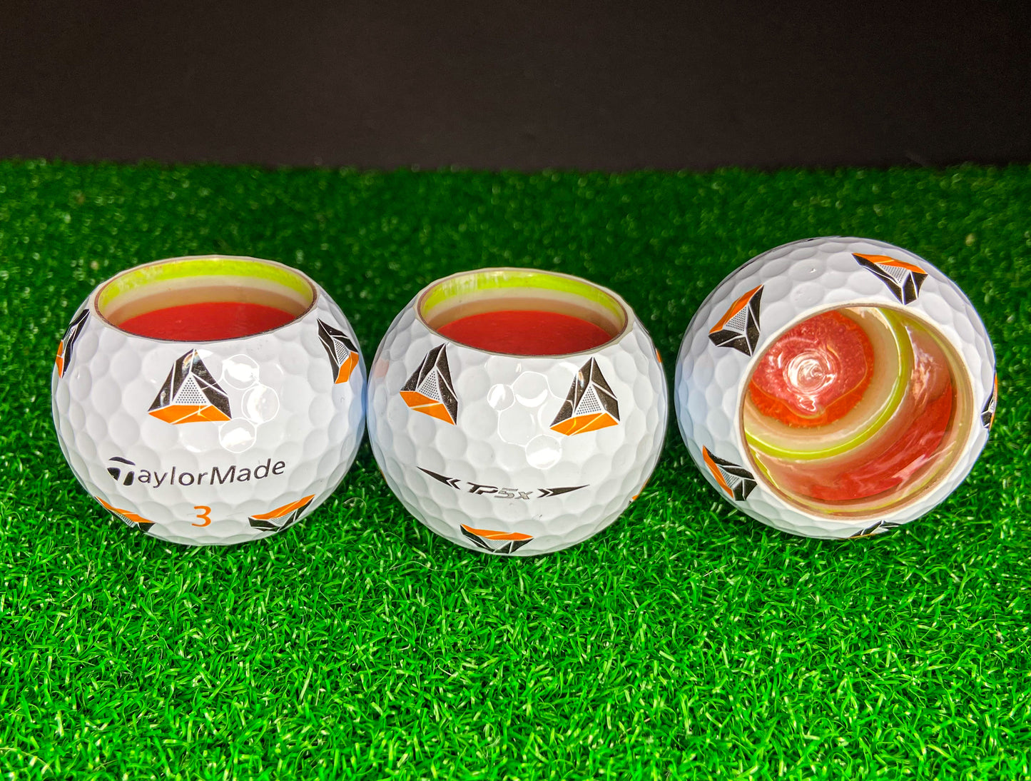 1/2 Ounce Shot Glass: TaylorMade TP5X PIX 2.0(Set of 3) - 1/2 Ounce Shot Glass: TaylorMade TP5X PIX 2.0(Set of 3) - GolfBallGuts