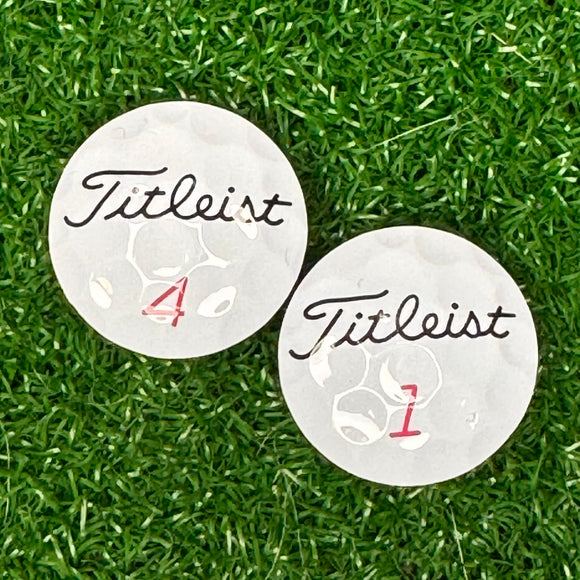 Nubbin Golf Ball Marker: Titleist - White / Pro V1X - GolfBallGuts