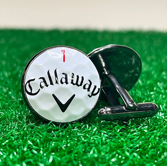 Cufflinks: Callaway Chromesoft White (One Pair) - Cufflinks: Callaway Chromesoft White (One Pair) - GolfBallGuts
