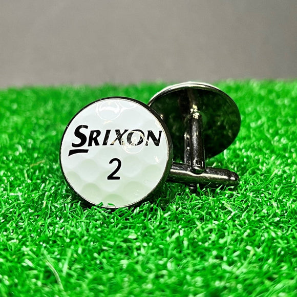 Cufflinks: Srixon (One Pair) - Brass - GolfBallGuts