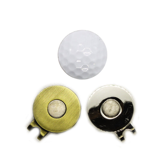Hat Clip: Unbranded White Golf Ball - Hat Clip: Unbranded White Golf Ball - GolfBallGuts