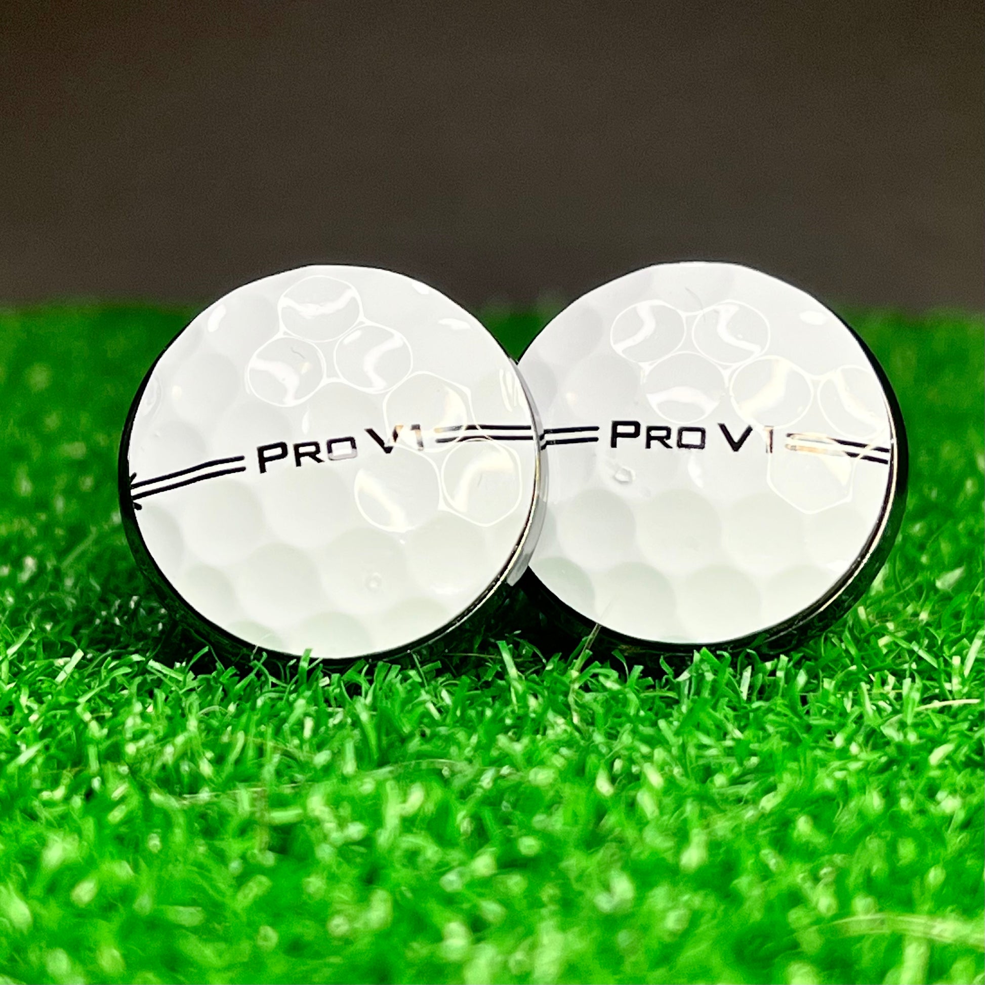 Cufflinks: Titleist Alignment Marker (One Pair) - ProV1 / Brass - GolfBallGuts
